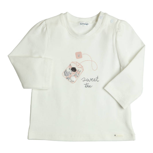 GYMP Girls Aerodoux Longsleeve Off White 352-6697-10 – front view