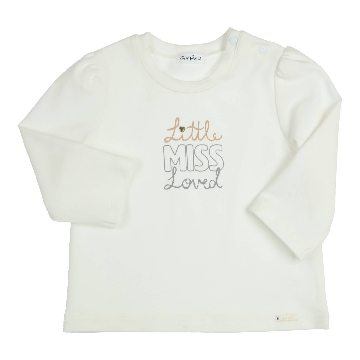 GYMP Girls Aerodoux Longsleeve Off White/Grey 352-6741-10 – front view