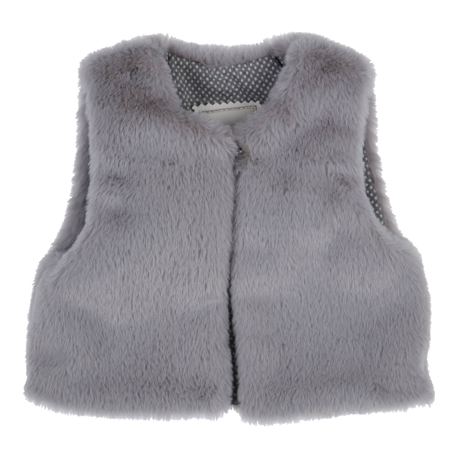 GYMP Girls Polla Gilet Pale Grey 354-6614-10 – front view