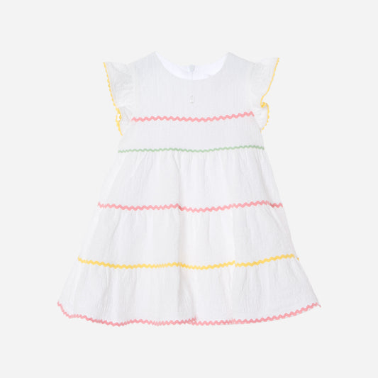 Patachou White Girl Dress - Woven Vt4033222
