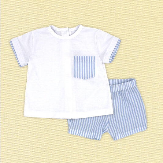 Rapife Boys T-Shirt & Bloomers Sky Blue 4114S26