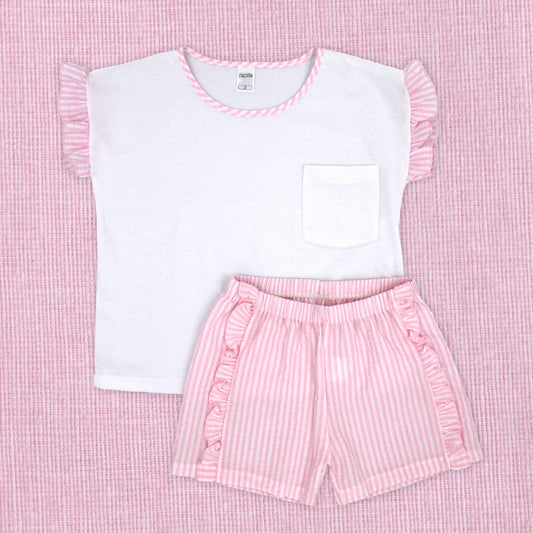 Rapife Girls T-Shirt & Bermuda Pink 4151S26