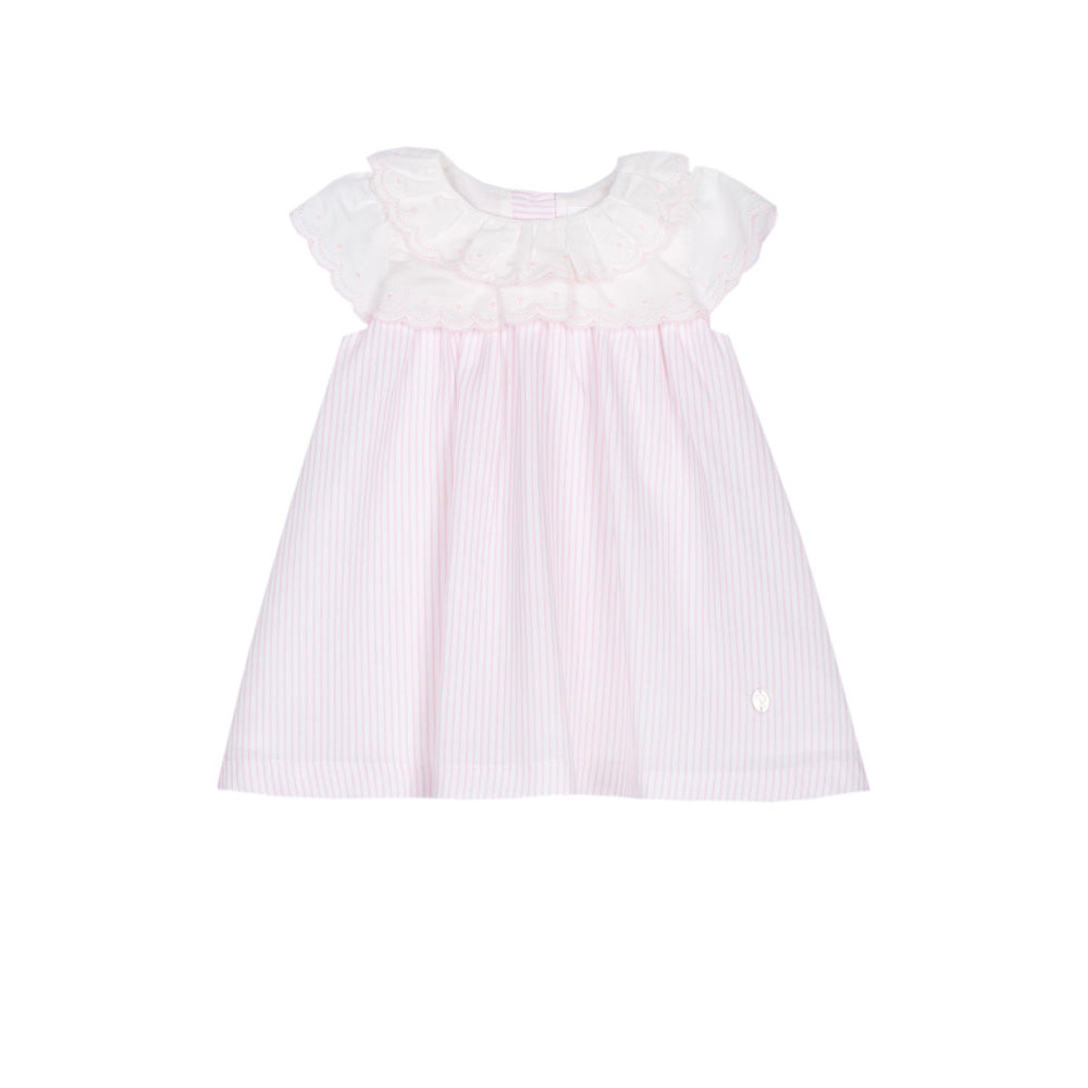 Patachou Baby Girl Dress- Woven Pink Stripes VT4233026PS