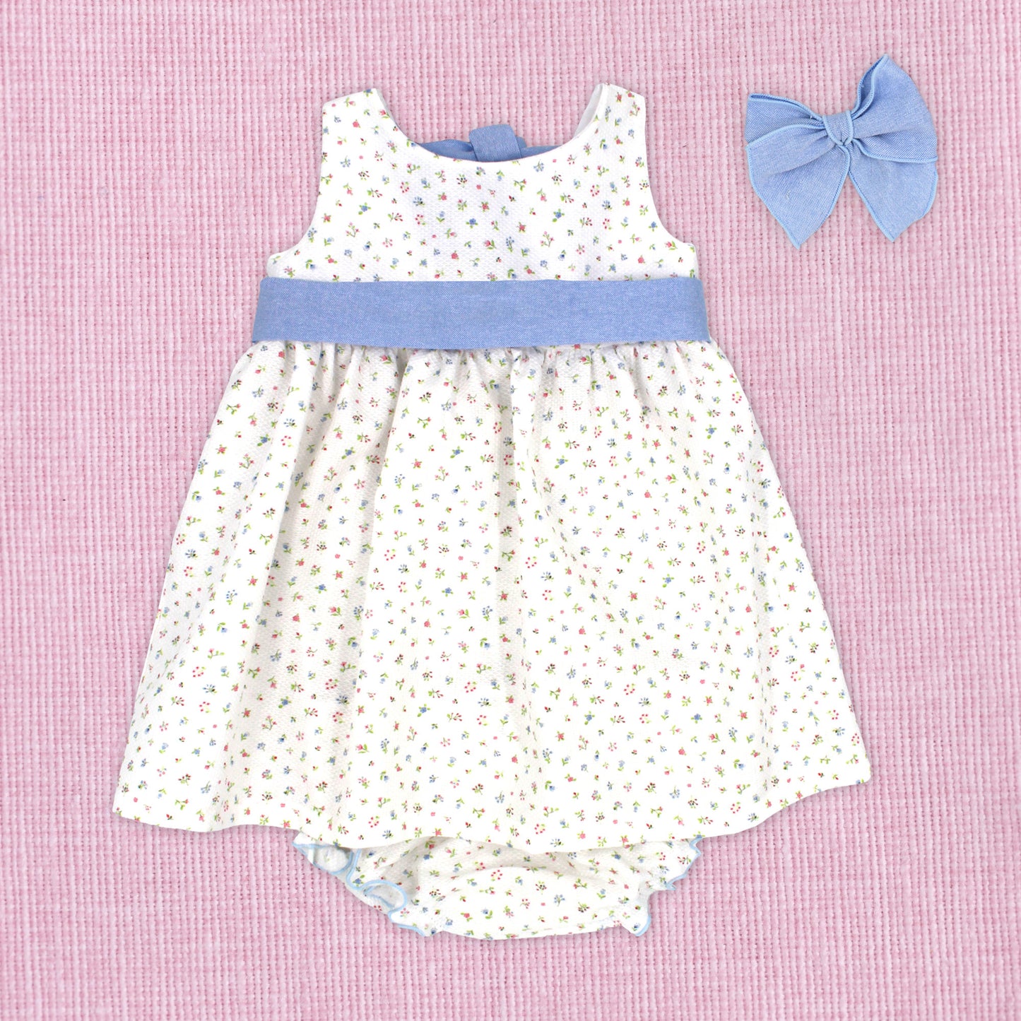 Rapife Girls Bow Dress & Briefs Sky Blue 4245S26