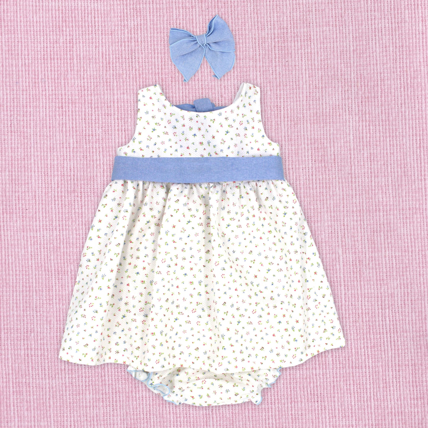 Rapife Girls Bow Dress & Briefs Sky Blue 4245S26