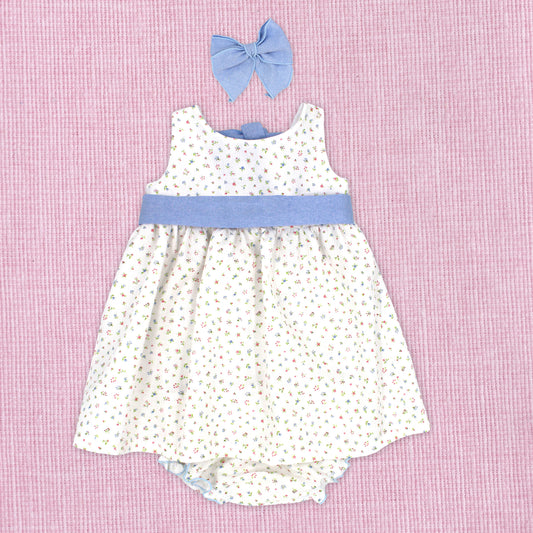 Rapife Girls Bow Dress & Briefs Sky Blue 4245S26
