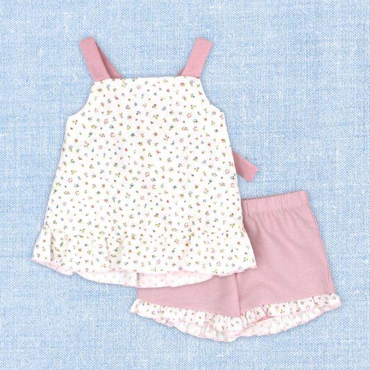 Rapife Girls Top & Shorts Pink 4251S26