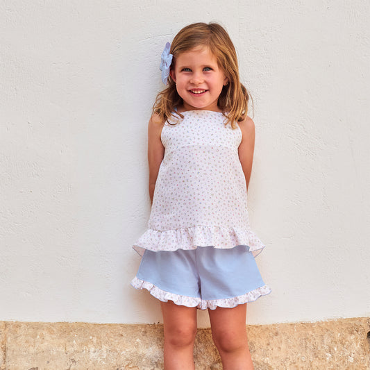 Rapife Girls Top & Shorts Sky Blue 4251S26