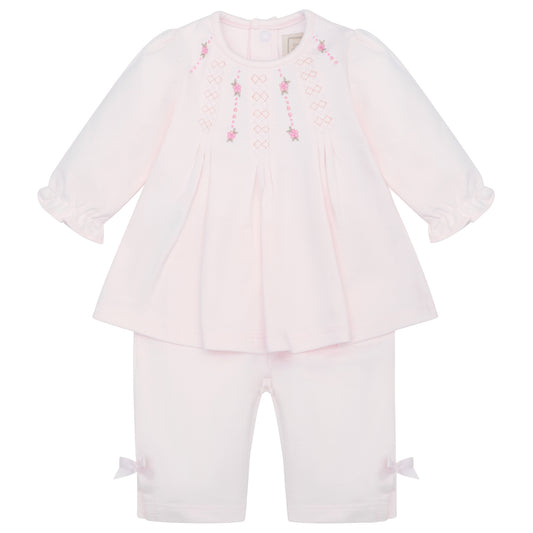 Emile Et Rose Kate Pink Bft 2 Piece, Top With Smocking Effect Yoke & Trousers 6515PPr