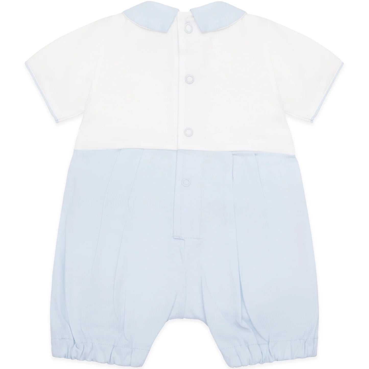 Emile Et Rose Romper With Pleated Yoke & Nursery Toy Jarvis Blue 7338PB