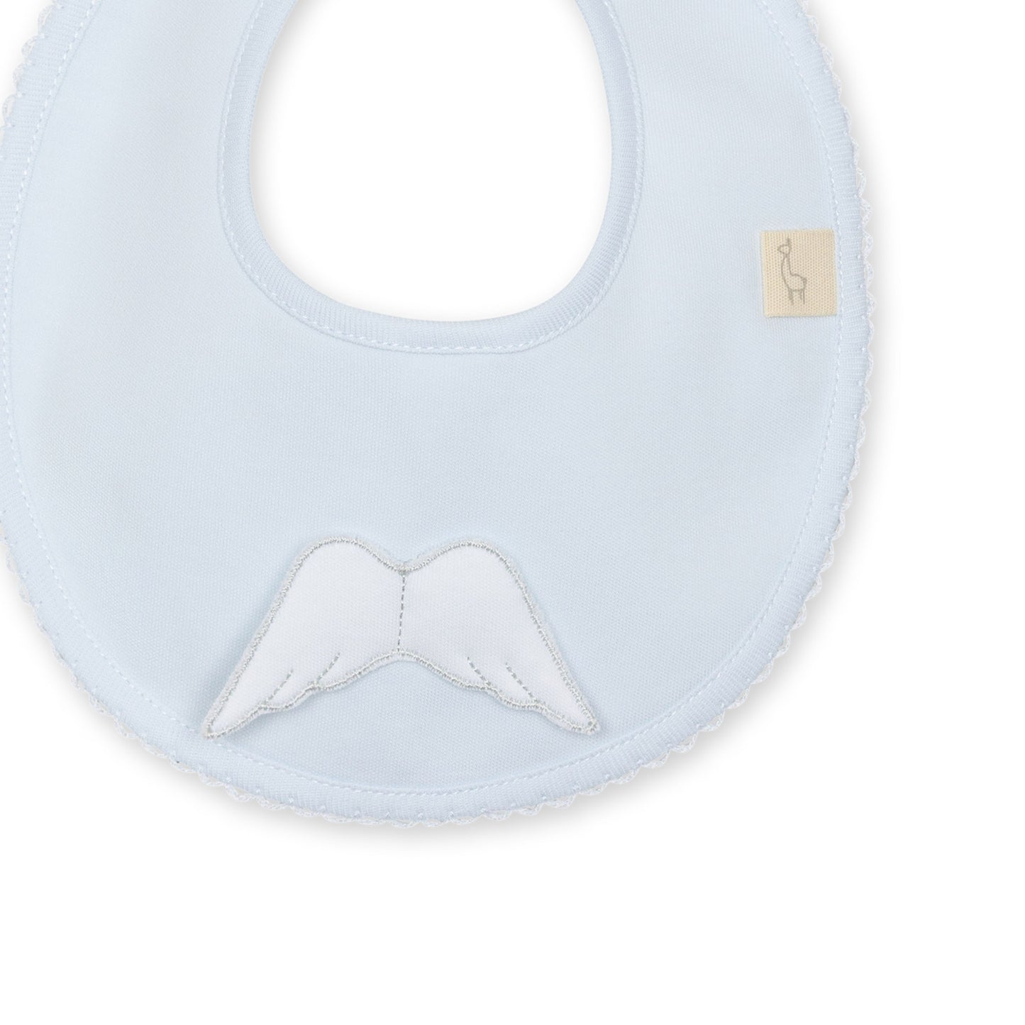 Baby Gi Boys Angel Cotton Bib Blue AG23