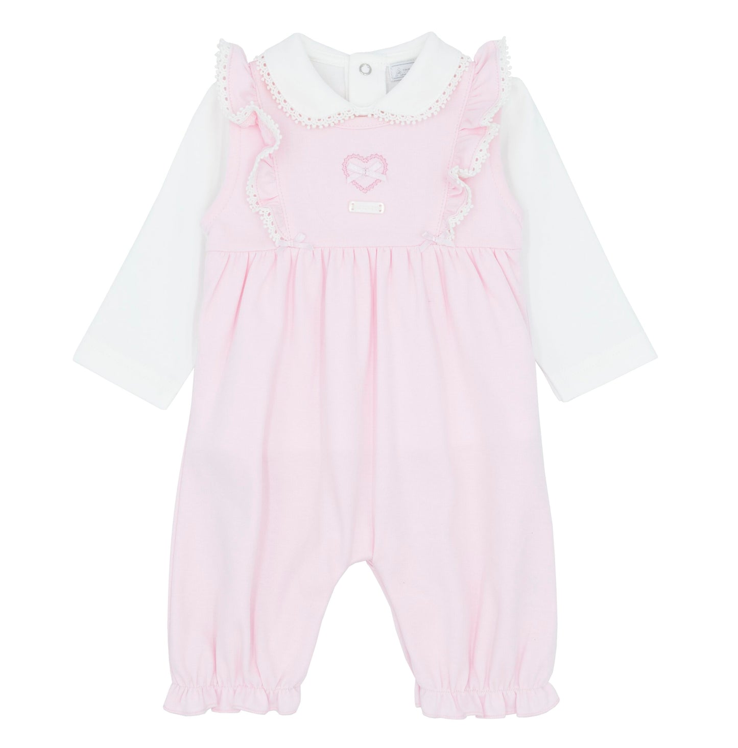 Amore by Kris x Kids Girls Pink Dungaree Set AM0036