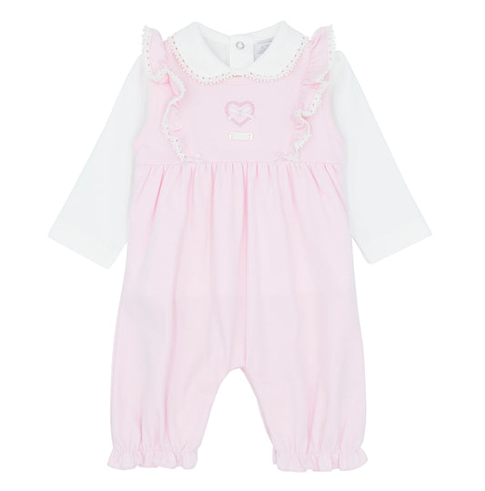 Amore by Kris x Kids Girls Pink Dungaree Set AM0036