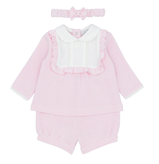 Amore by Kris x Kids Girls Pink Jam Pant Set With Headband AM0039