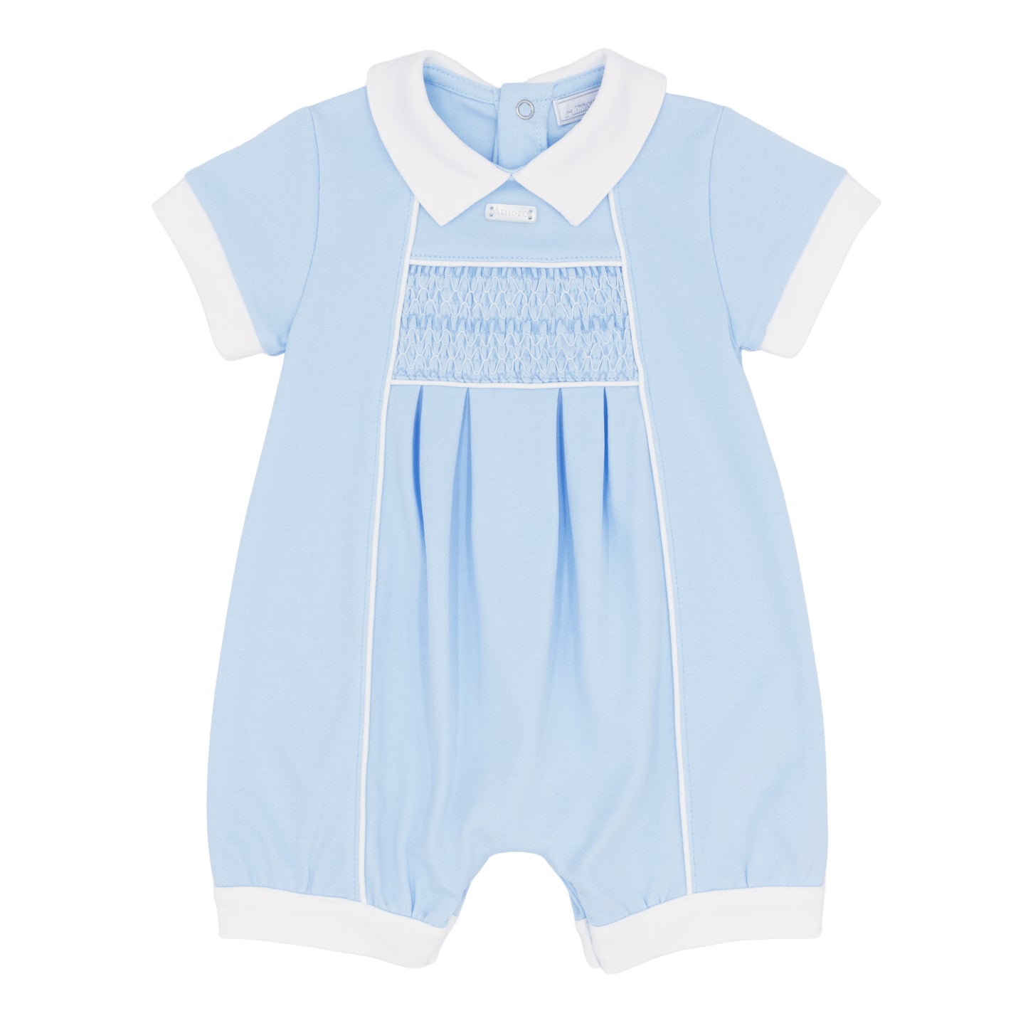 Amore Boys Blue Smocked Shortie Blue AM0041B
