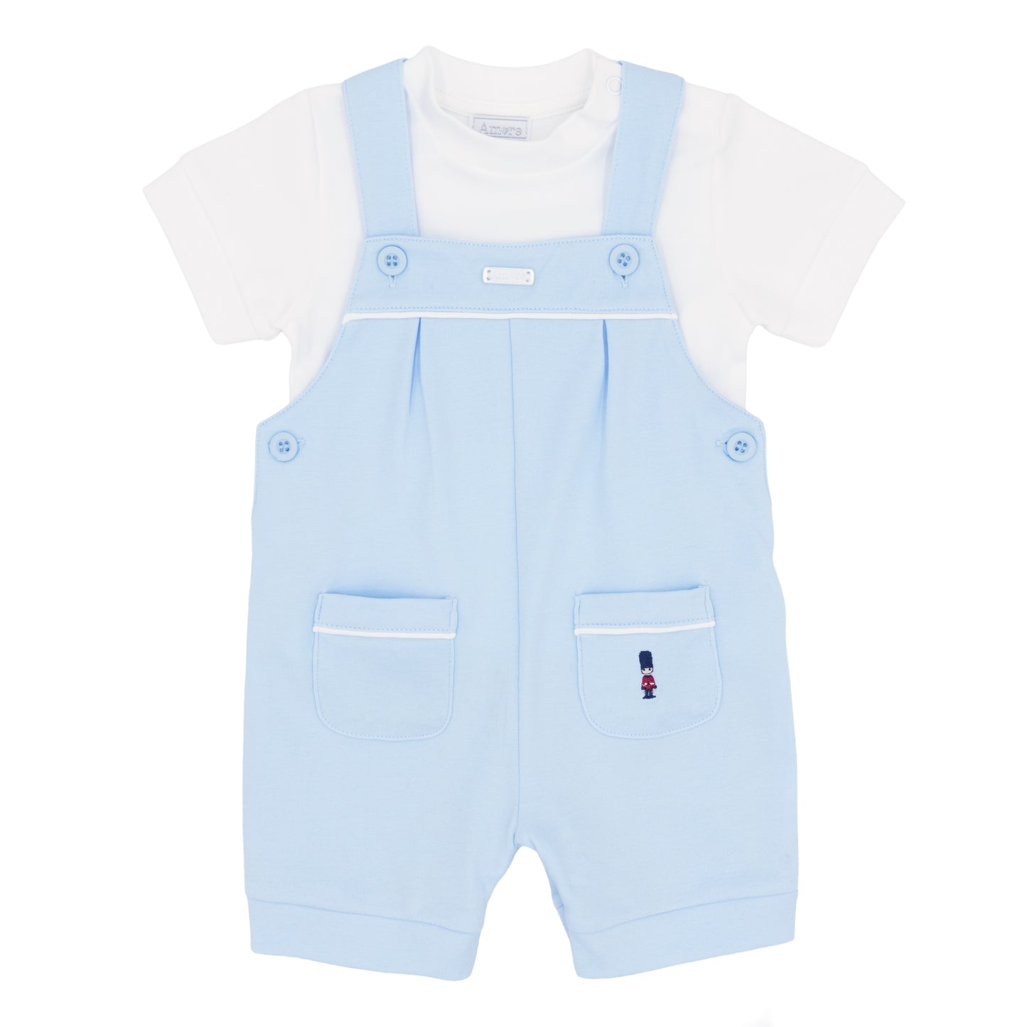 Amore Boys Blue T Shirt And Dungaree Blue AM0068B