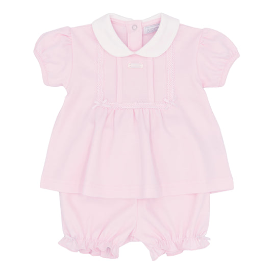Amore Girls Pink T Shirt & Bloomer Set Pink AM0081P