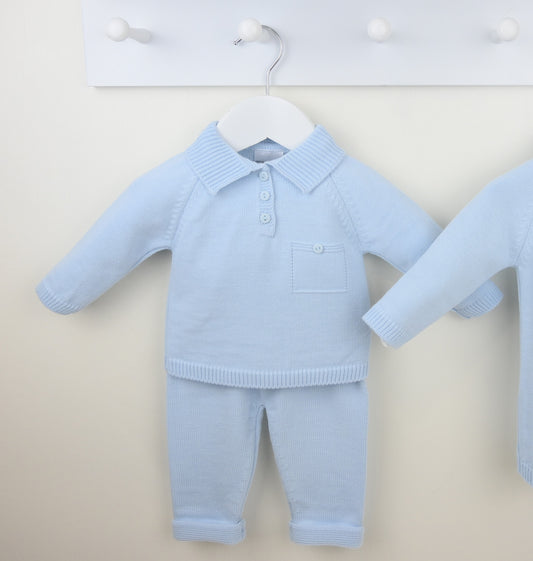 Pex Blue Louis Trouser Suit B0764