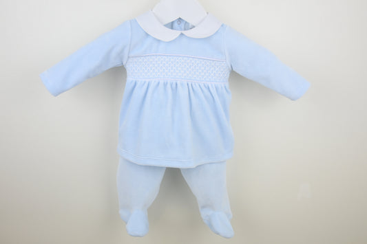 Pex White/Blue Albert 2Pc Suit B0783
