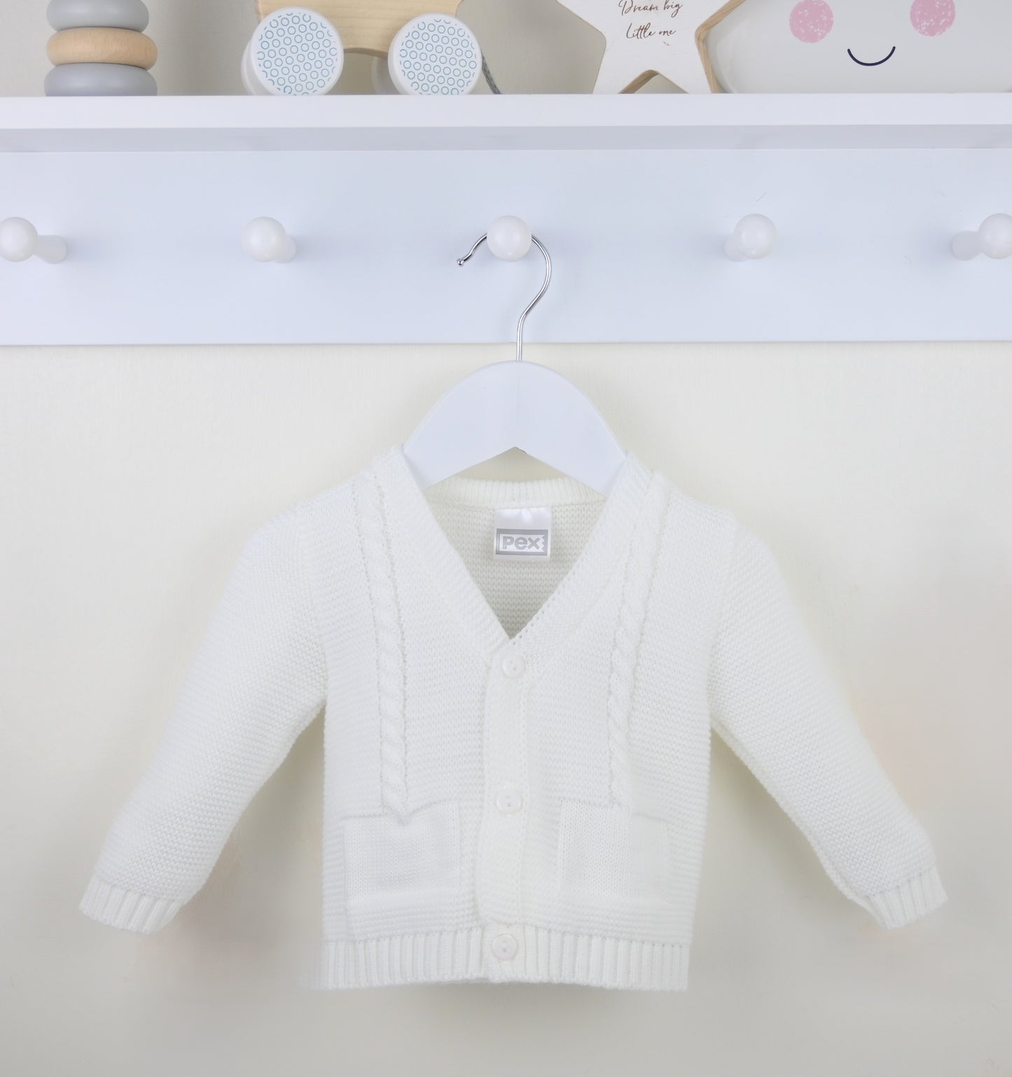 Pex Boys Fletcher Cardigan White B0877