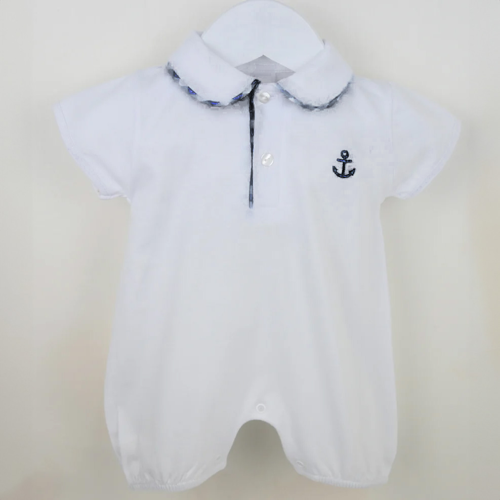 Pex Cove Romper White/navy B088840405NB