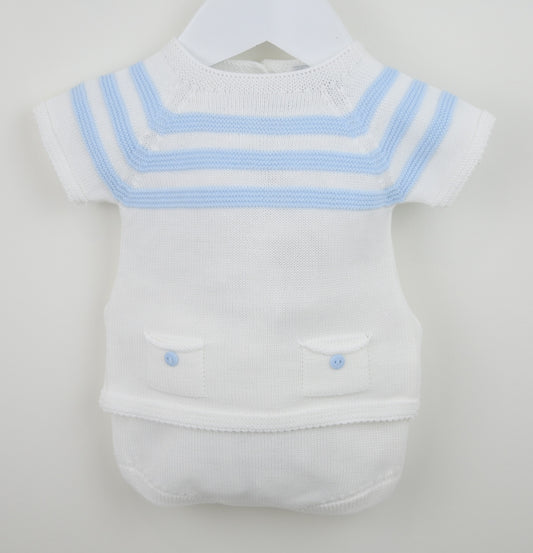 Pex Boys Julius Shorts Suit Blue/White B0951