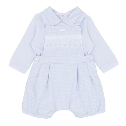 blues baby Beaumont Boys Blue Bloomer Dungaree Set BB2172