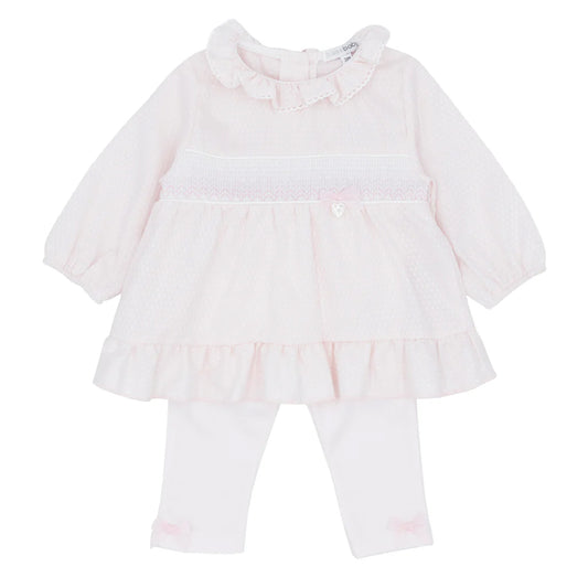 blues baby Beaumont Girls Pink Tunic and Legging Set BB2178