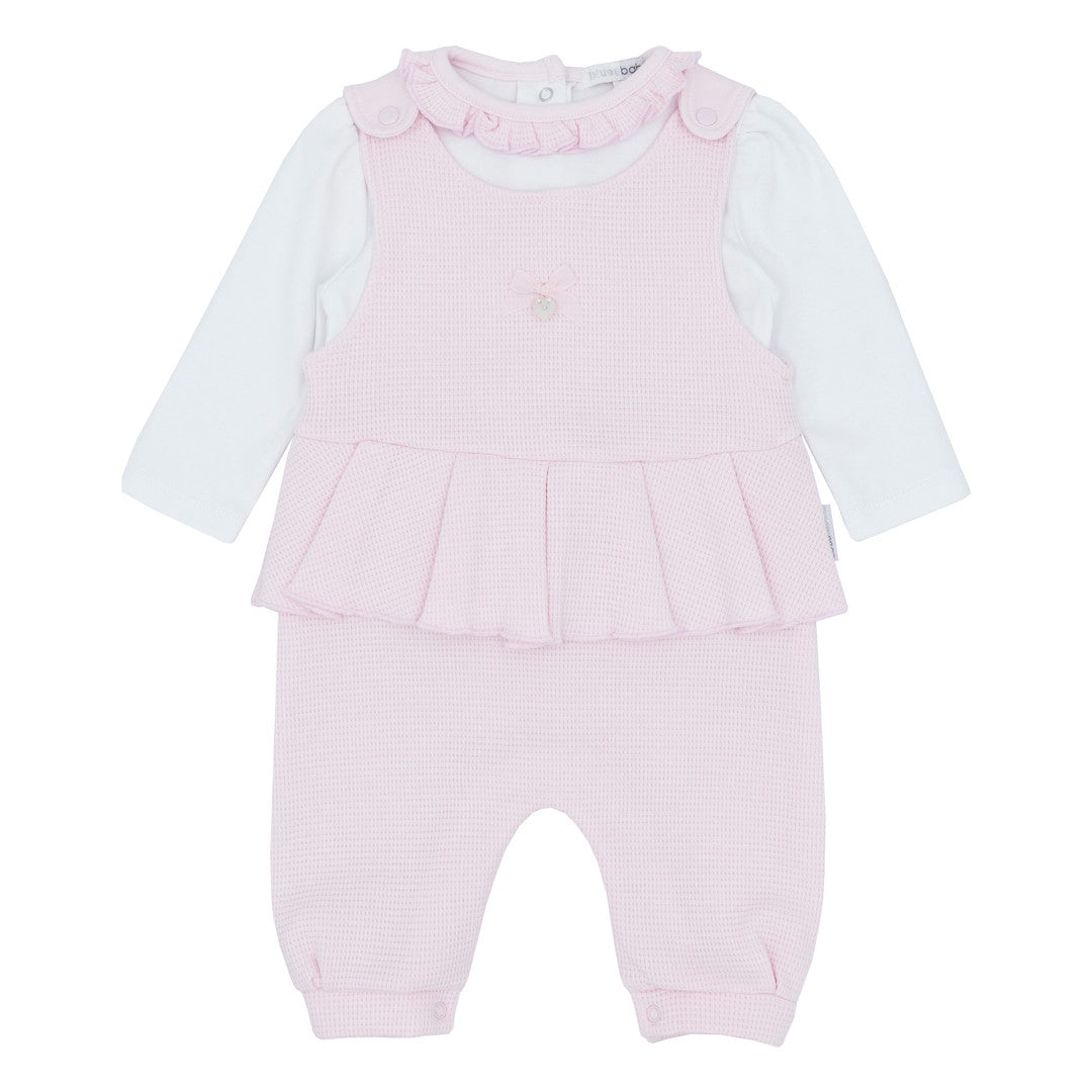 blues baby Andenne Girls Pink Dungaree Set BB2203