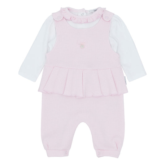 blues baby Andenne Girls Pink Dungaree Set BB2203