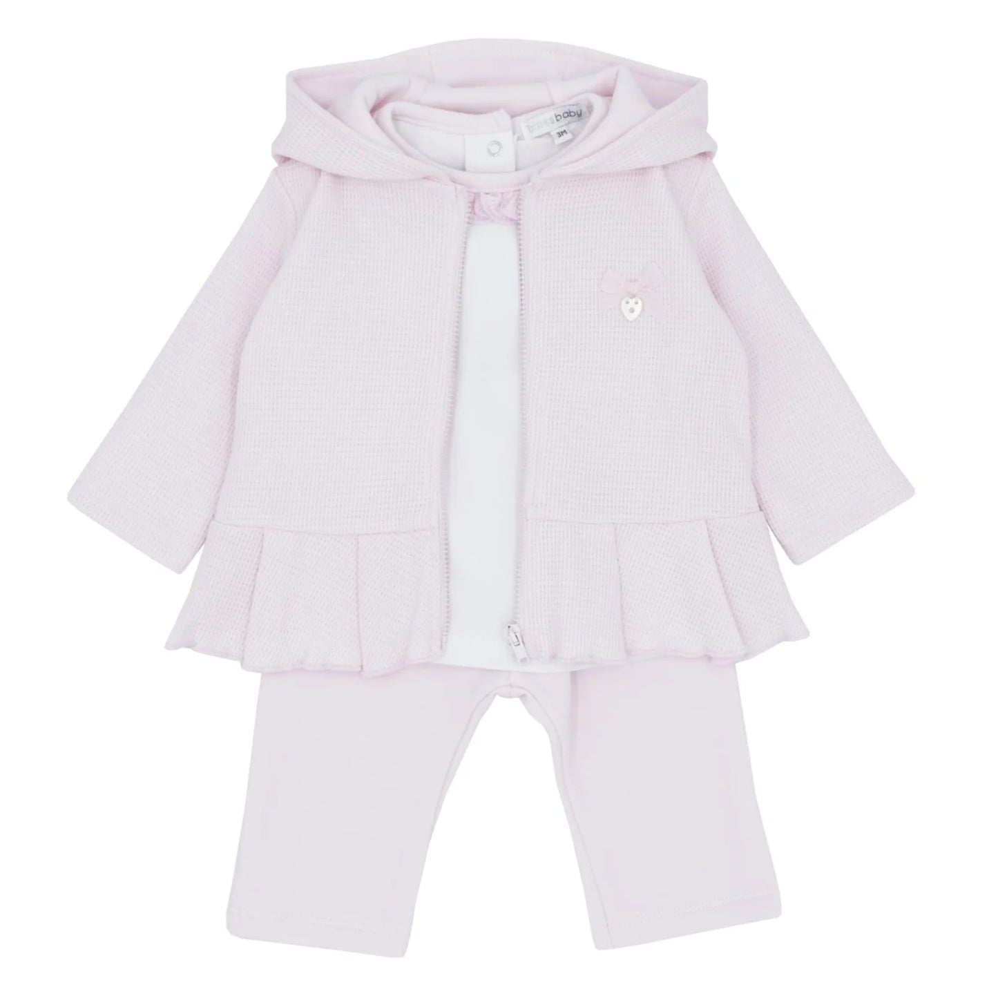 blues baby Andenne Girls Hoodie and Legging Set With Basic White T BB2204