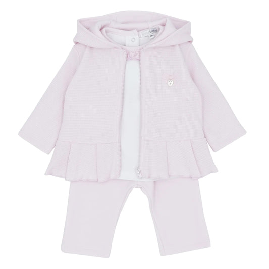 blues baby Andenne Girls Hoodie and Legging Set With Basic White T BB2204