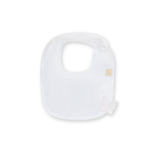 Baby Gi Butterfly Bib White BT24G