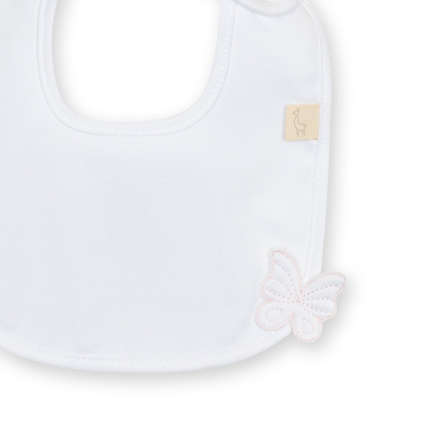 Baby Gi Butterfly Bib White BT24G