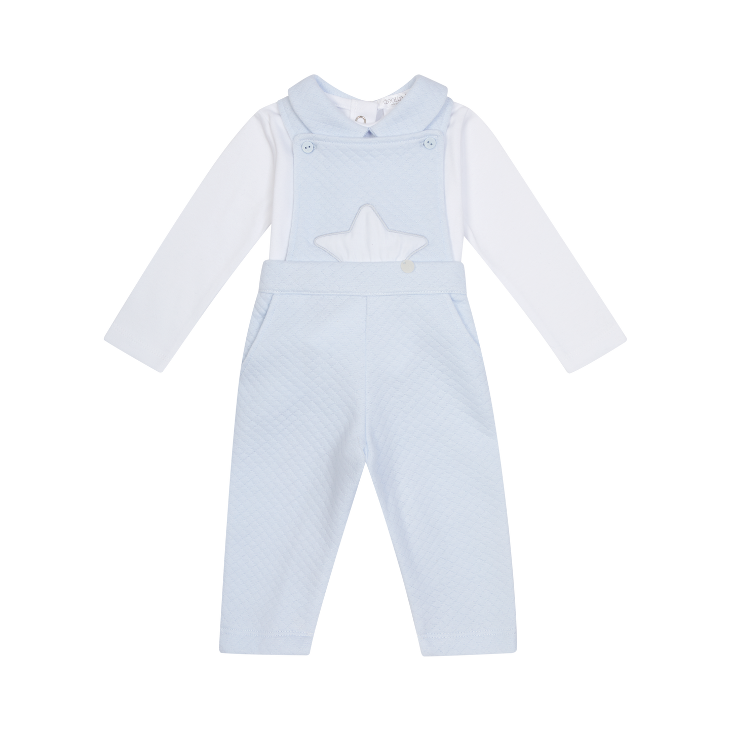 Deolinda Hearts & Stars Sky Blue Dungaree+Top Dbi25713