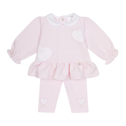 Deolinda Hearts & Stars Baby Pink Legging Set Dbi25715