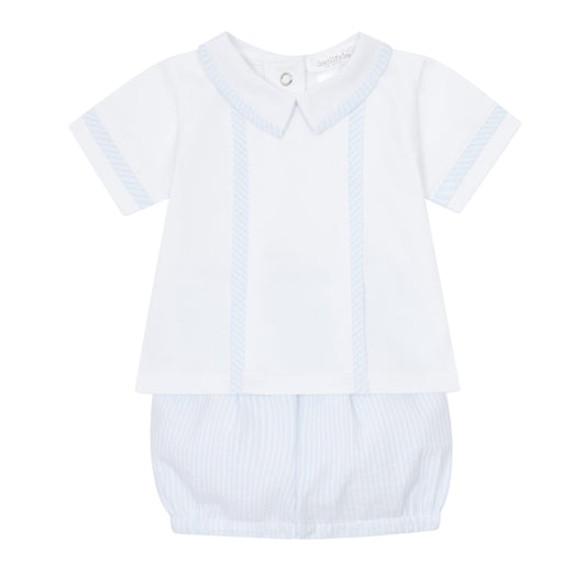 Deolinda Blue/White Tino Strapless Bloomers + Top Dbv25705