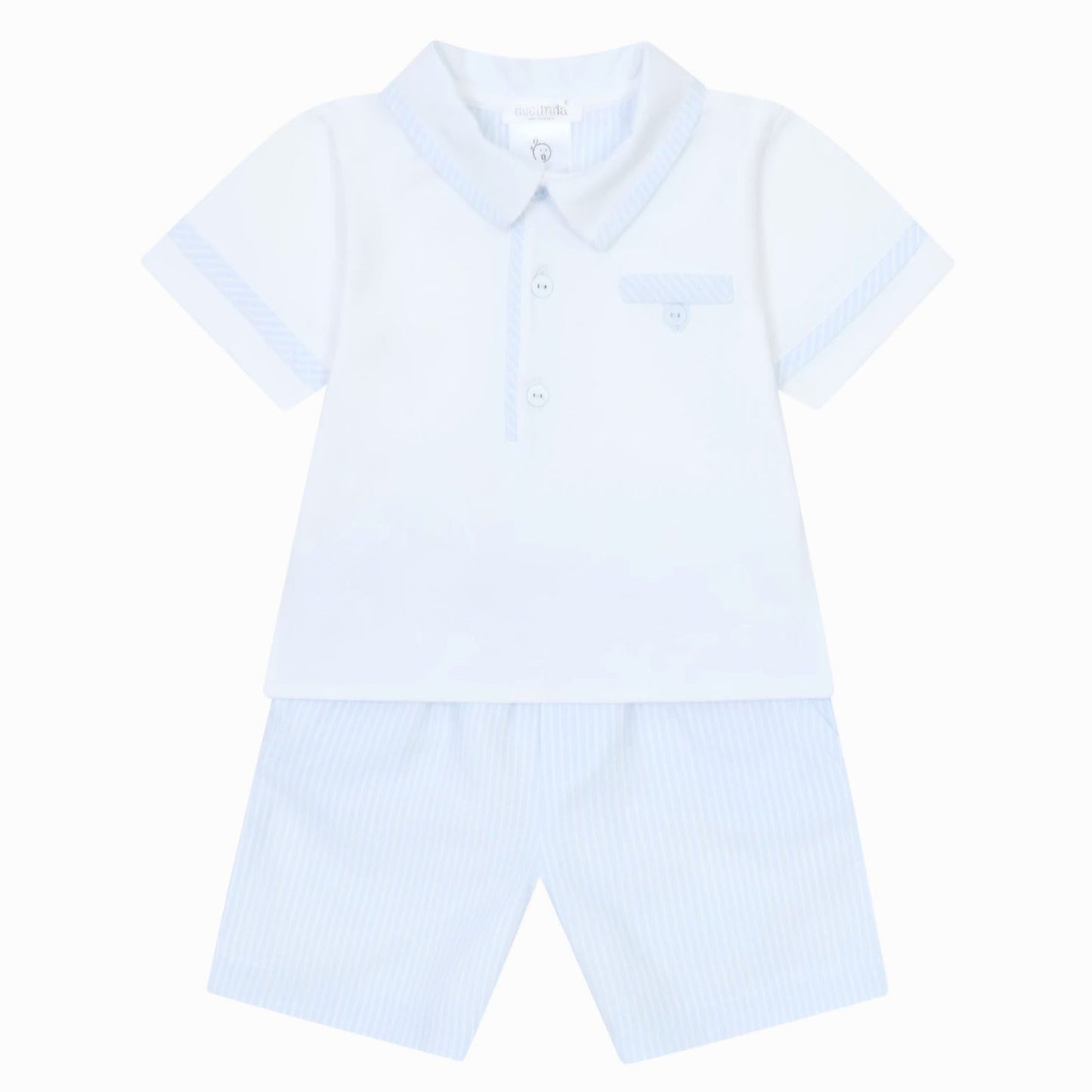 Deolinda Blue/White Tino Short Set Dbv25808
