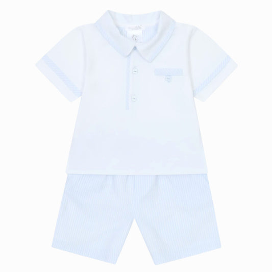 Deolinda Blue/White Tino Short Set Dbv25808