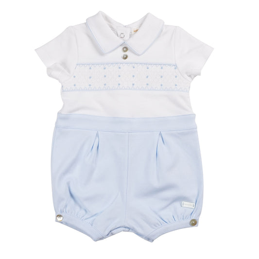 Mintini White/Blue Romper Mb6241