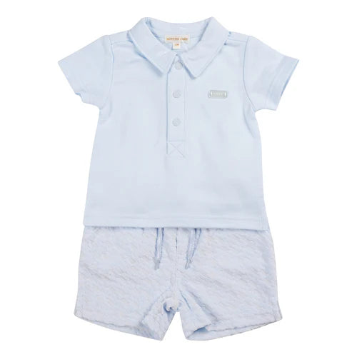 Mintini Blue Polo Top & Short Mb6302A