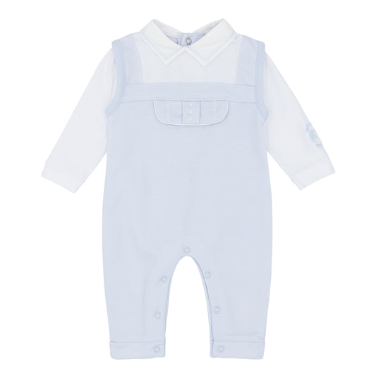 Pastels & Co Blue Albion 2 In 1 Mock Dungaree P-100B