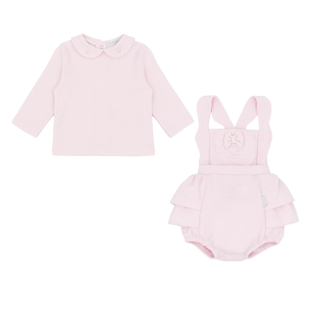 Pastels & Co Girls Maeve 2 Piece Romper Pink PA-30-02E