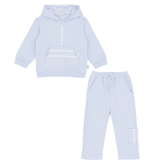 Pastels & Co Baxter Sport Style Classics Hooded Zip Top With Jog Pant Blue Pa-301A