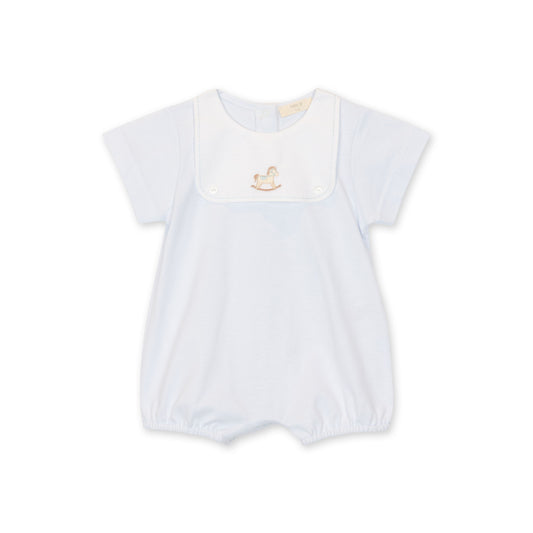 Baby Gi Boys Rocking Horse Romper Blue RH46B
