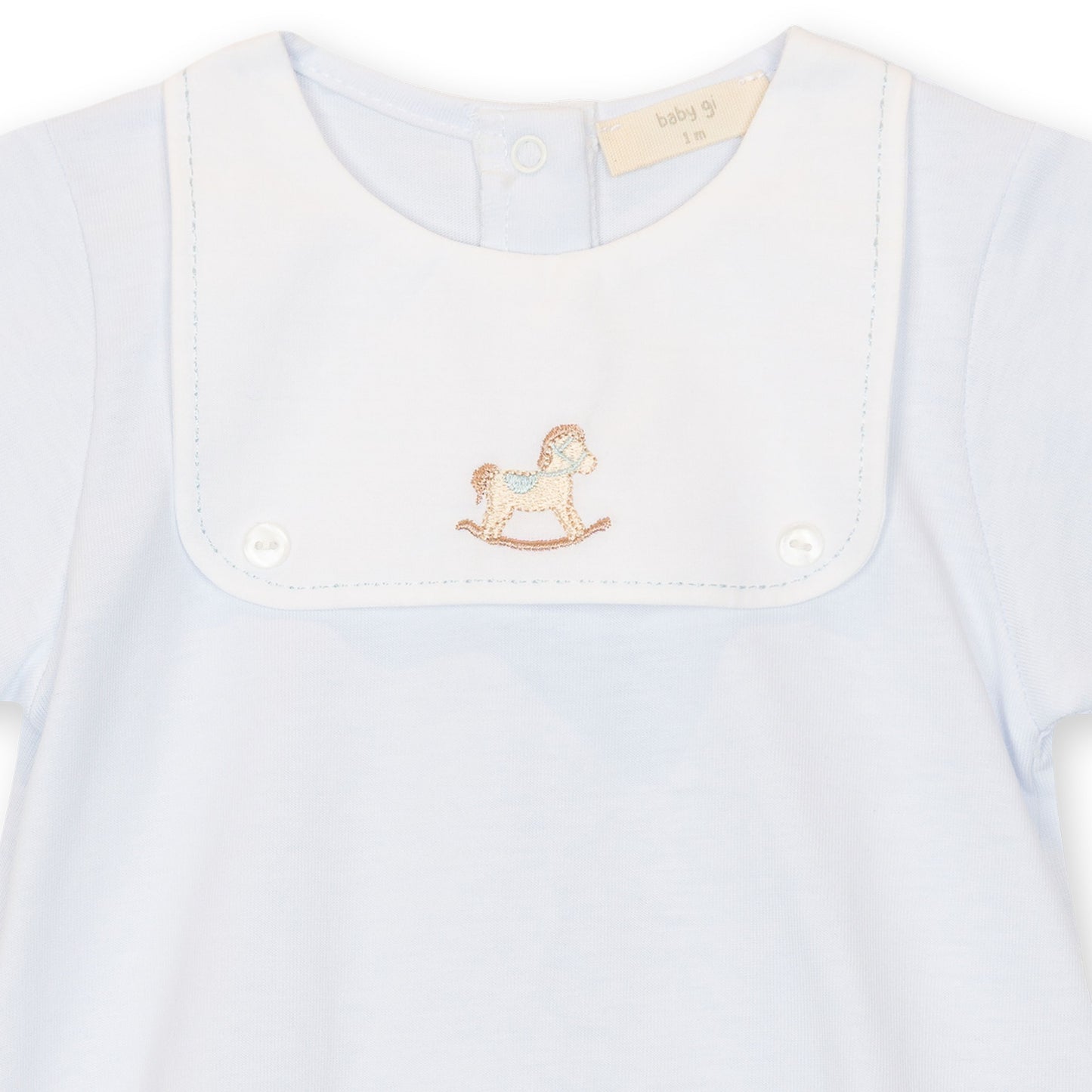 Baby Gi Boys Rocking Horse Romper Blue RH46B