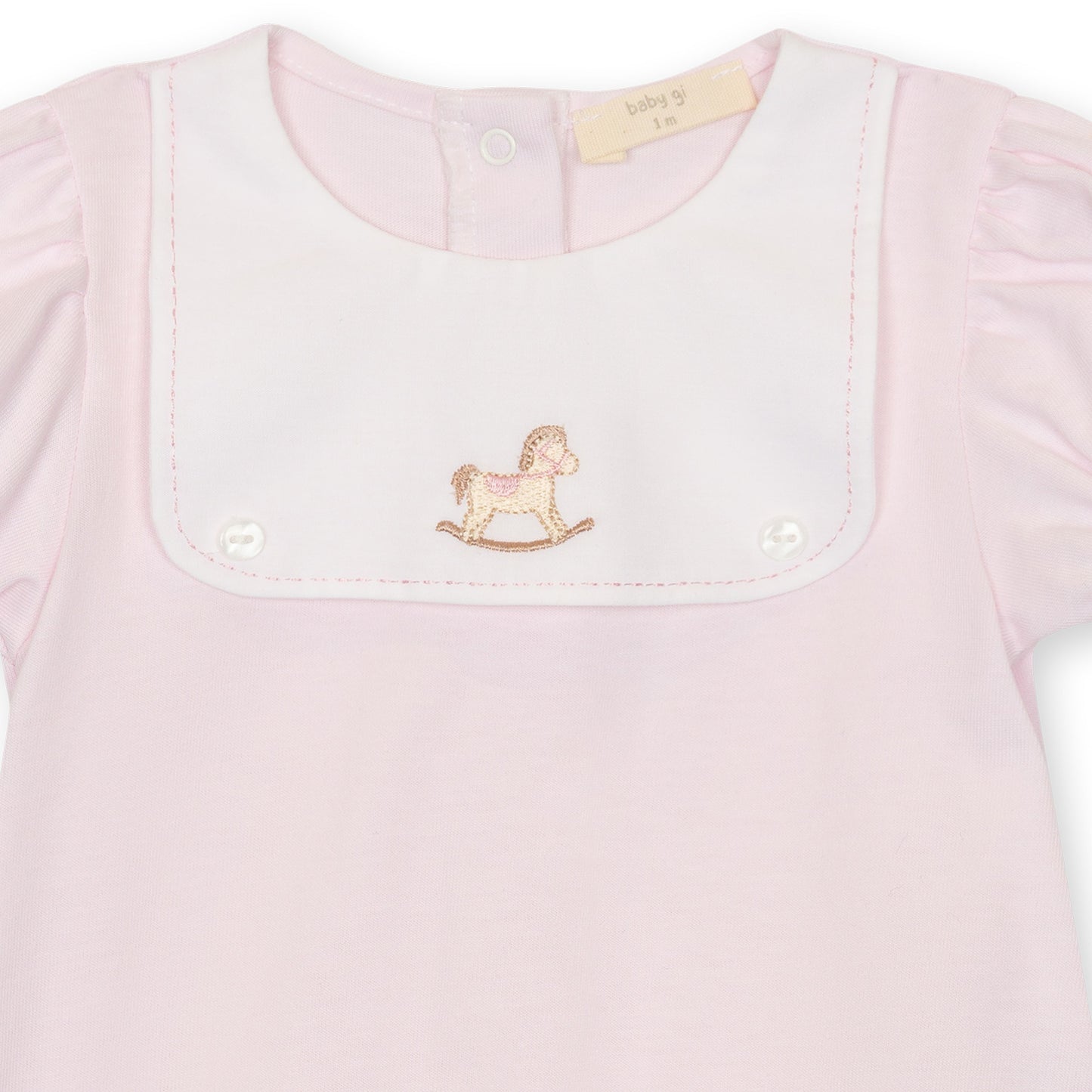 Baby Gi Girls Rocking Horse Romper Pink RH46G