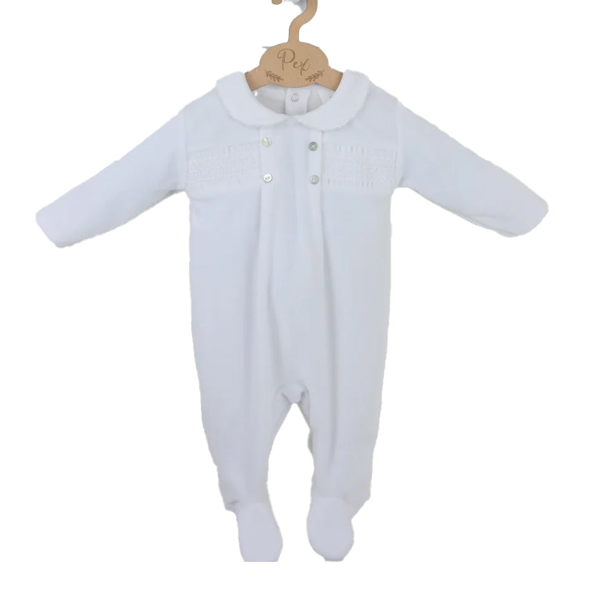 Pex White Heirloom Sleepsuit