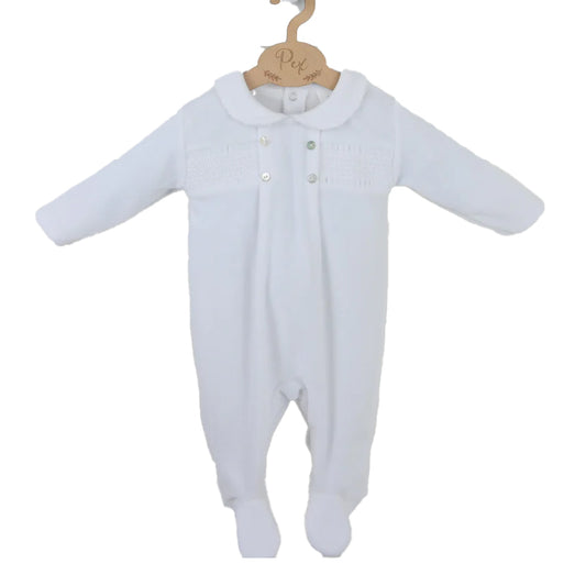 Pex White Heirloom Sleepsuit