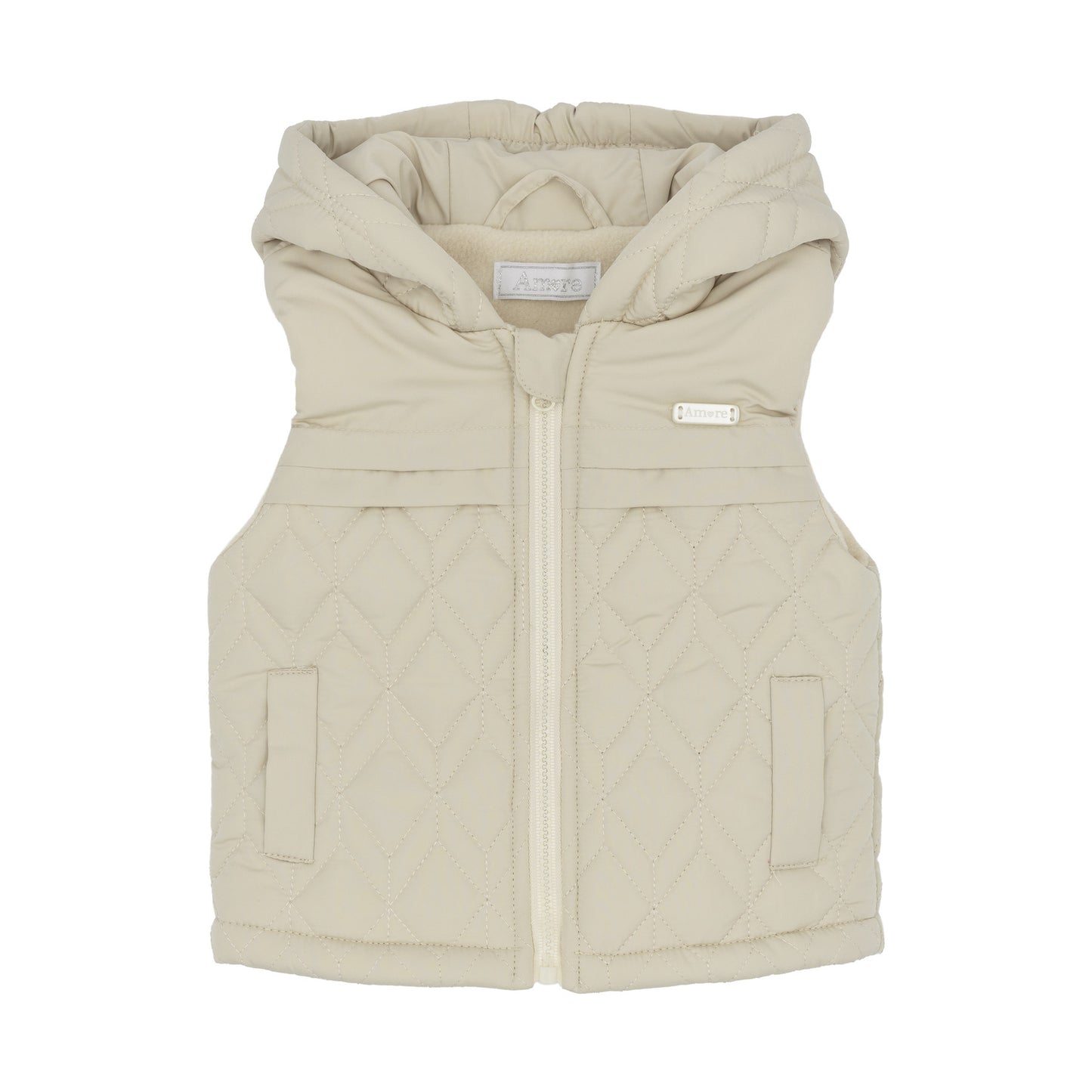 Amore Boys Quilted Jacket Beige AM0114 - front